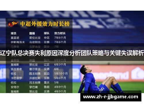 辽宁队总决赛失利原因深度分析团队策略与关键失误解析 辽宁队总决赛失利原因深度分析团队策略与关键失误解析